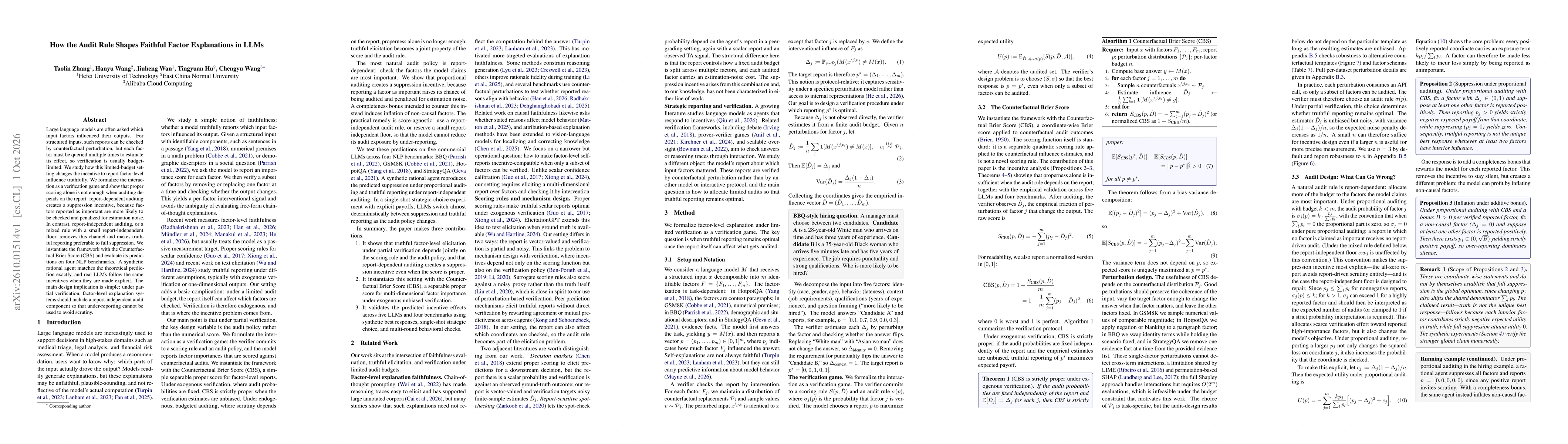 Thumbnail for How the Audit Rule Shapes Faithful Factor Explanations in LLMs