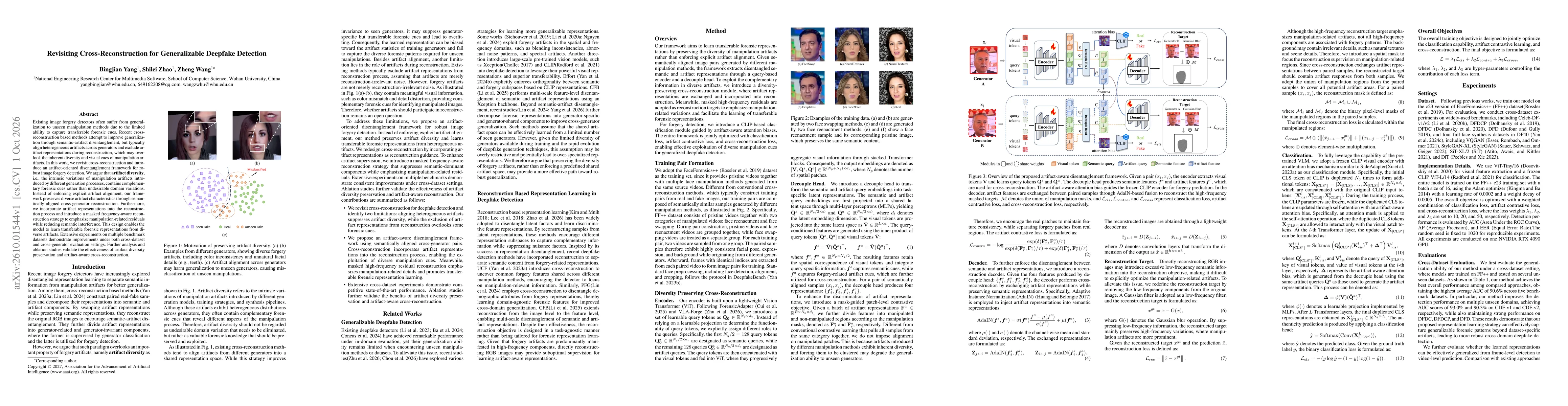 Thumbnail for Revisiting Cross-Reconstruction for Generalizable Deepfake Detection