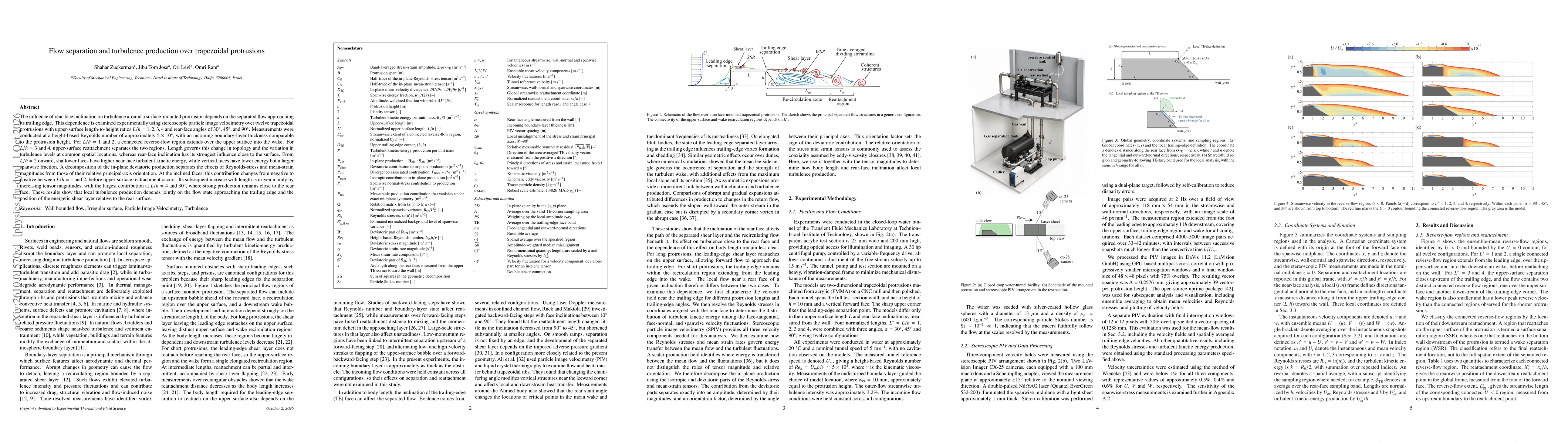 Thumbnail for Flow separation and turbulence production over trapezoidal protrusions