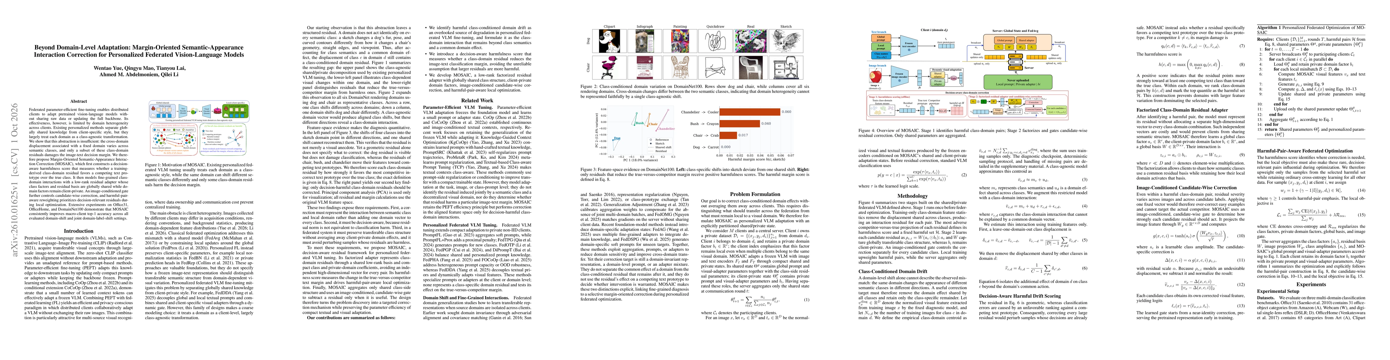 Thumbnail for Beyond Domain-Level Adaptation: Margin-Oriented Semantic-Appearance Interaction Correction for Personalized Federated Vision-Language Models