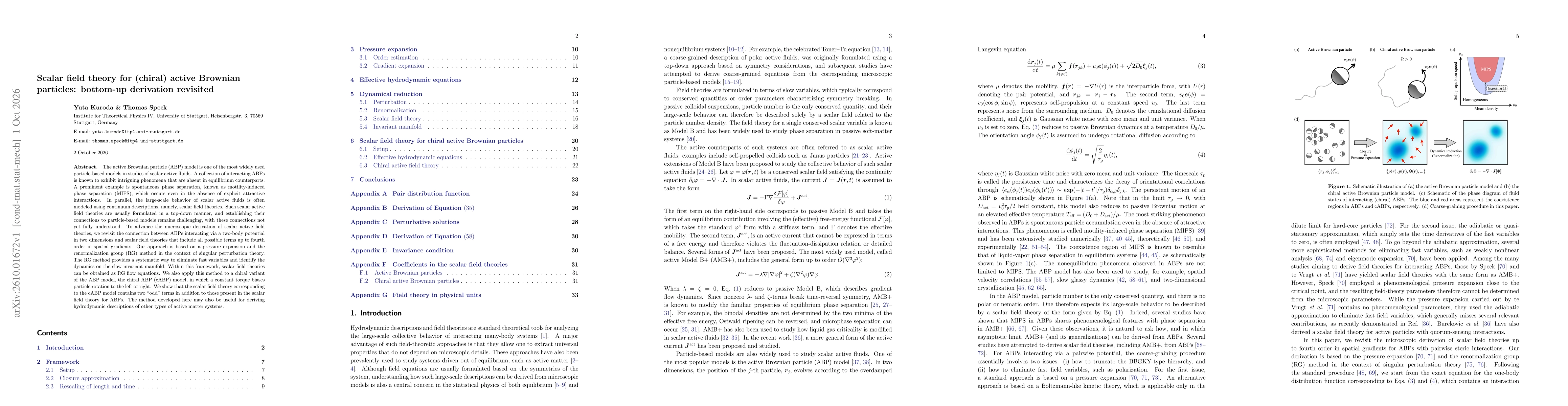 Thumbnail for Scalar field theory for (chiral) active Brownian particles: bottom-up derivation revisited