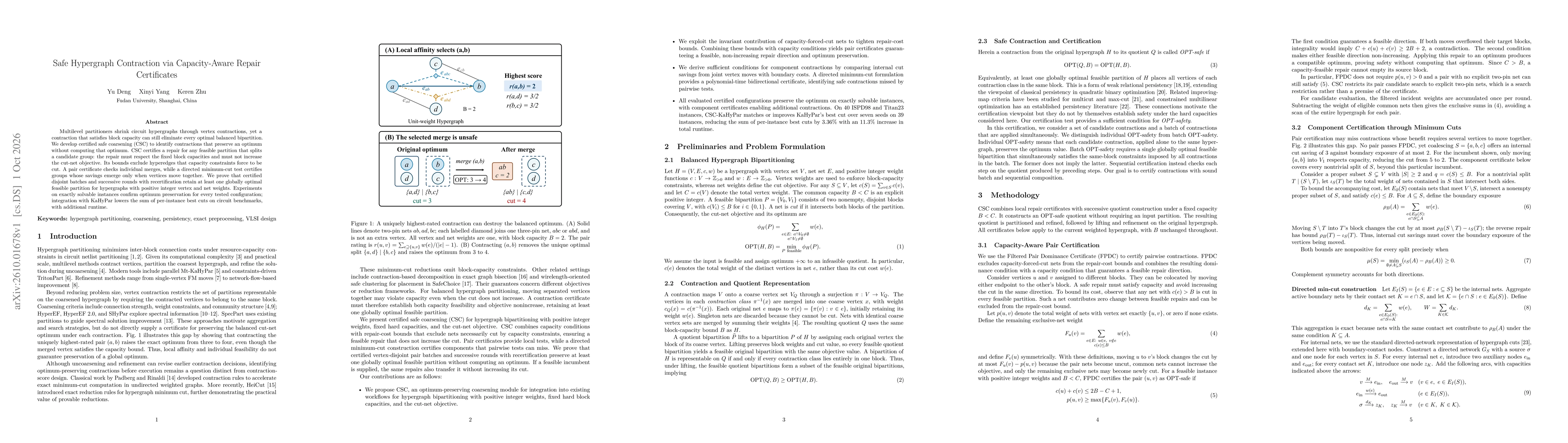 Thumbnail for Safe Hypergraph Contraction via Capacity-Aware Repair Certificates