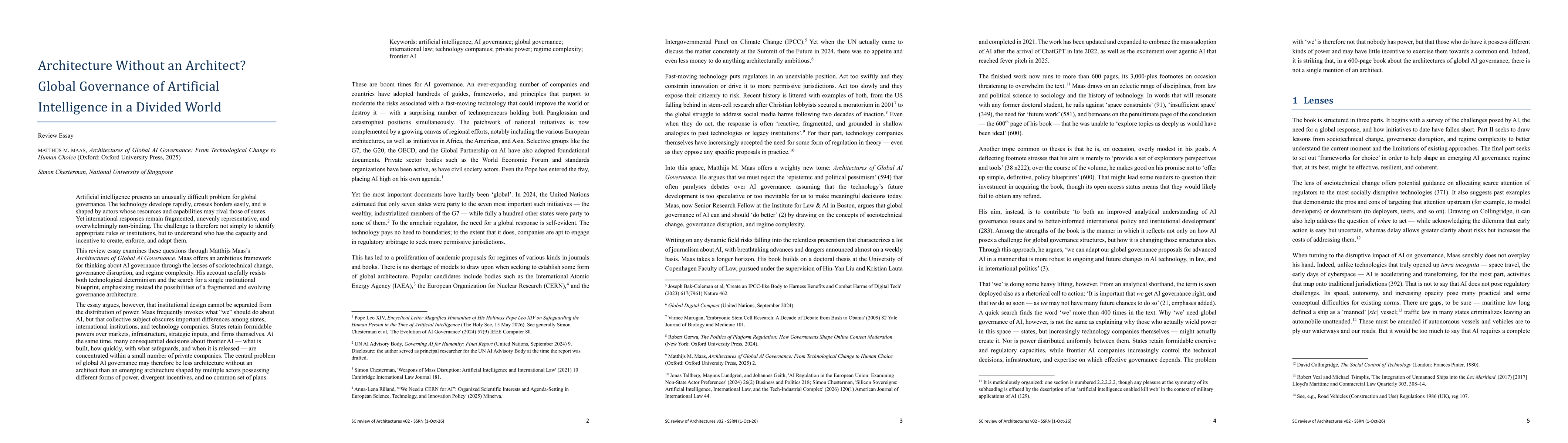 Thumbnail for Architecture Without an Architect? Global Governance of Artificial Intelligence in a Divided World