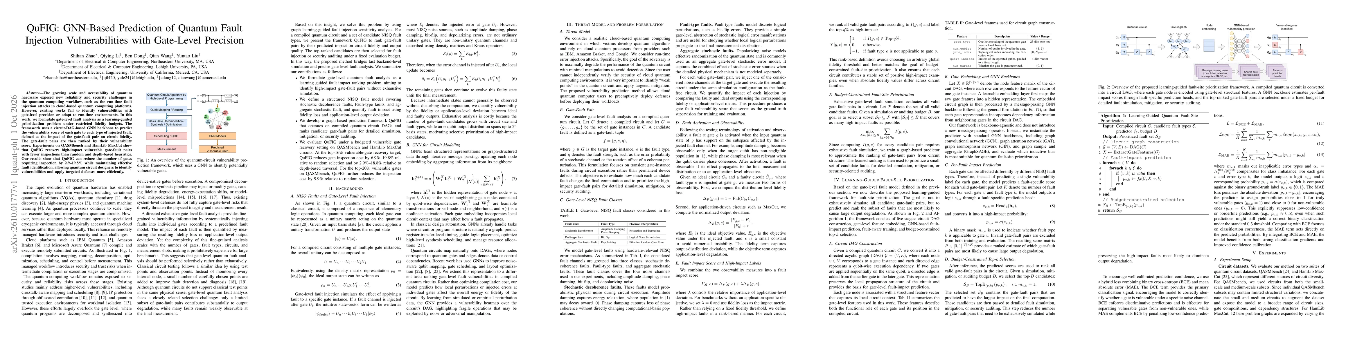 Thumbnail for QUFIG: GNN-Based Prediction of Quantum Fault Injection Vulnerabilities with Gate-Level Precision