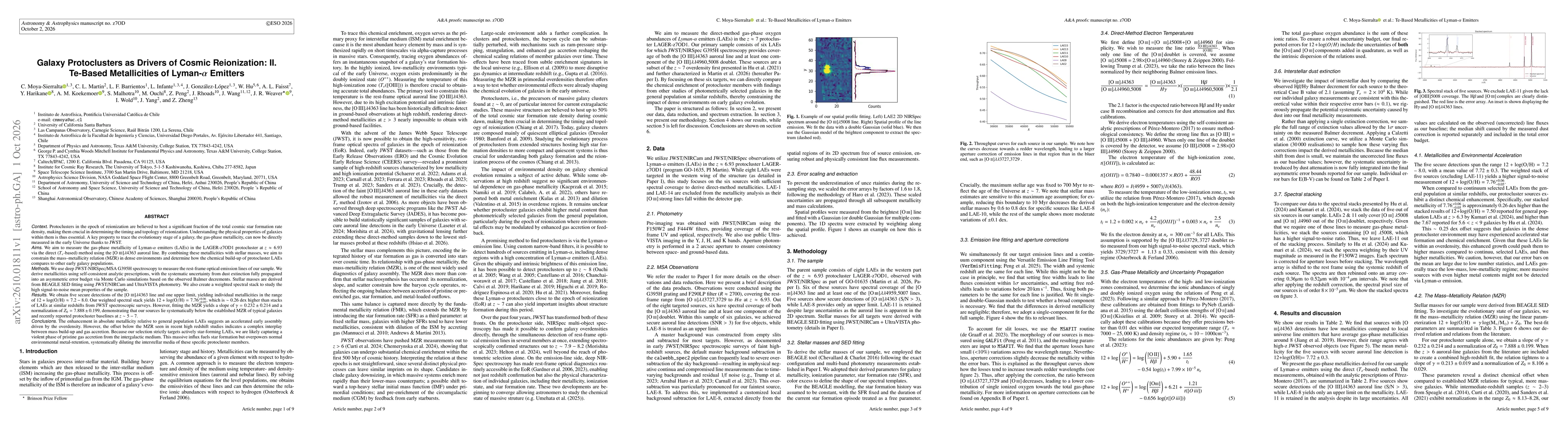 Thumbnail for Galaxy Protoclusters as Drivers of Cosmic Reionization: II. Te-Based Metallicities of Lyman-α Emitters