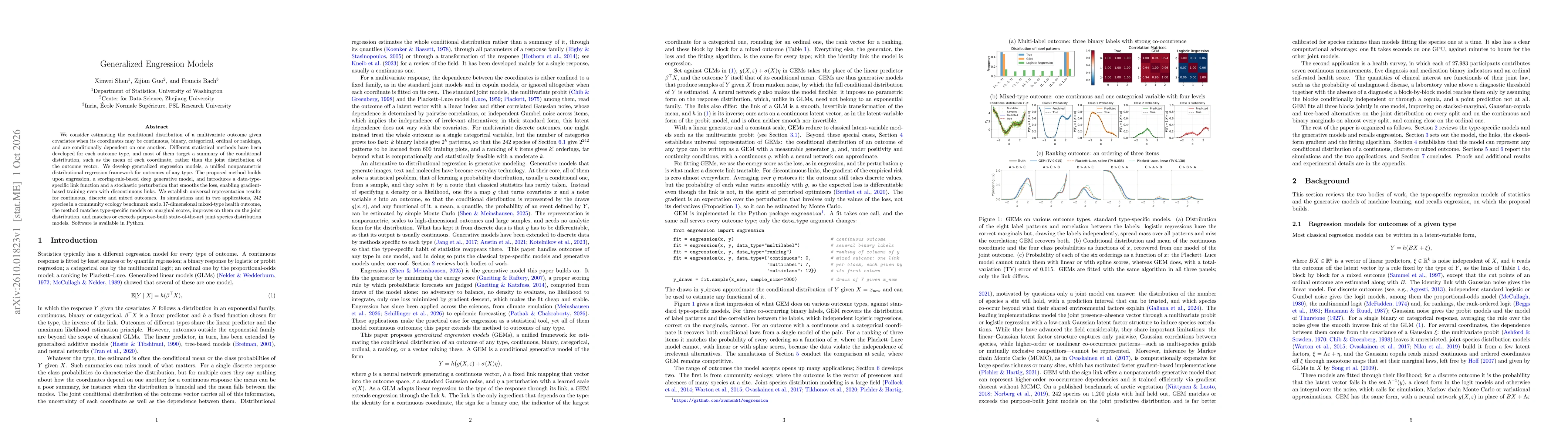 Thumbnail for Generalized Engression Models