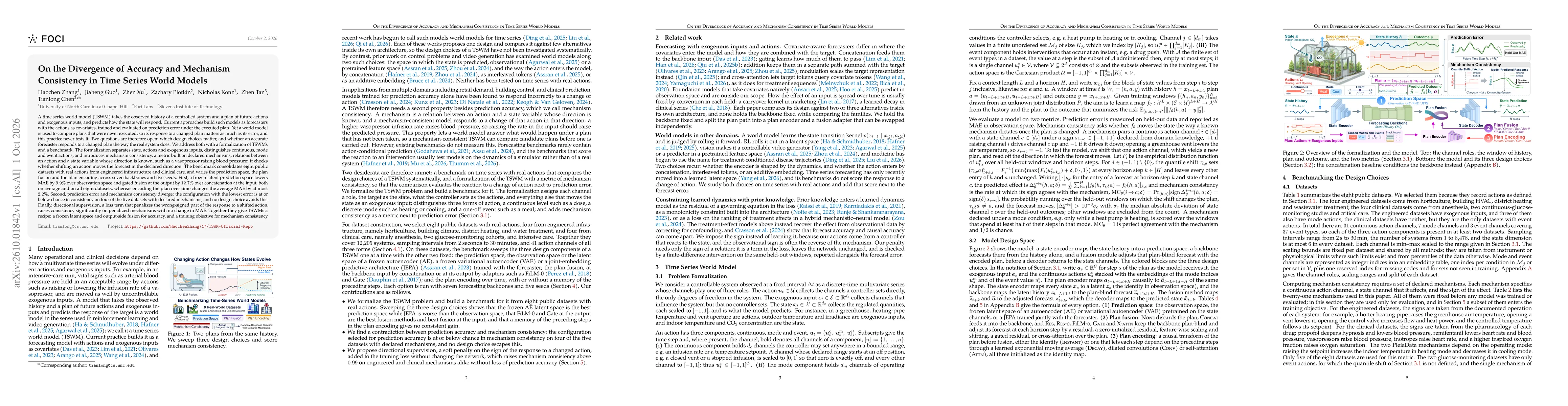 Thumbnail for On the Divergence of Accuracy and Mechanism Consistency in Time Series World Models