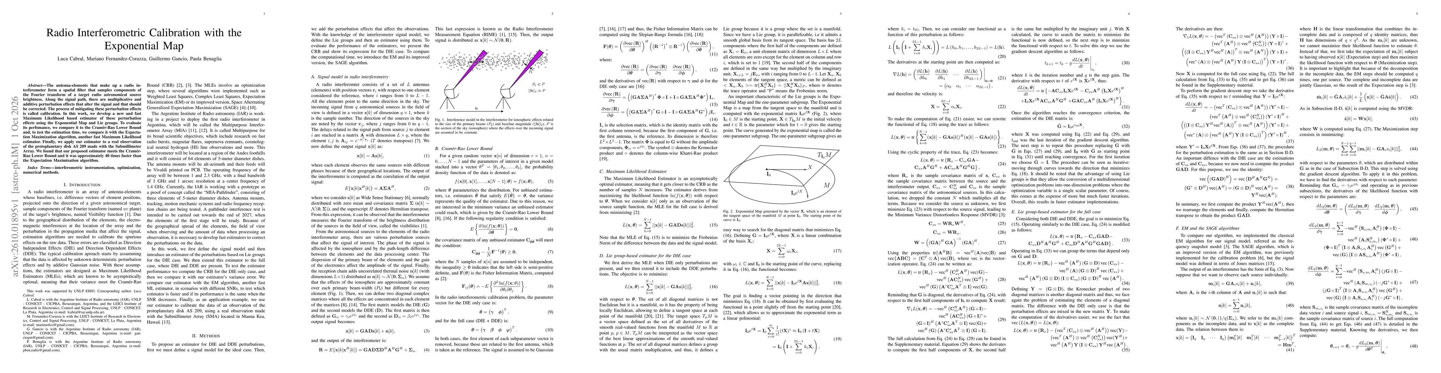 Thumbnail for Radio Interferometric Calibration with the Exponential Map