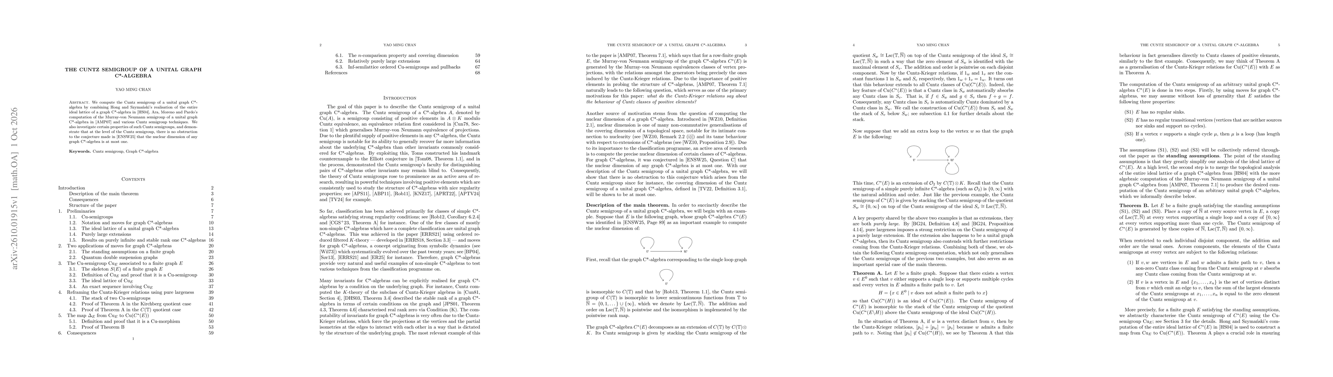 Thumbnail for The Cuntz semigroup of a unital graph C*-algebra