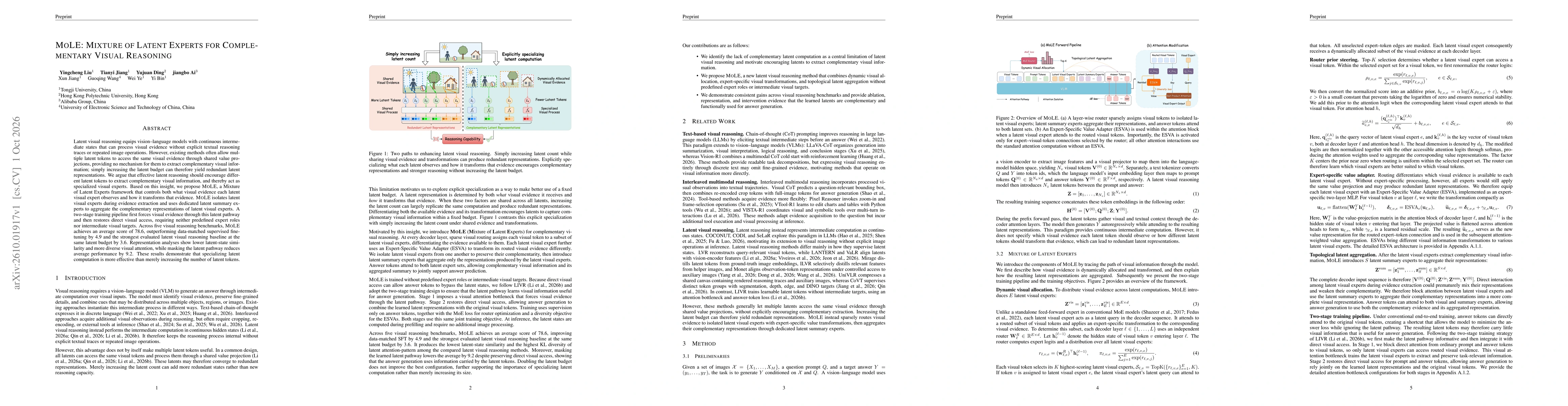 Thumbnail for MoLE: Mixture of Latent Experts for Complementary Visual Reasoning