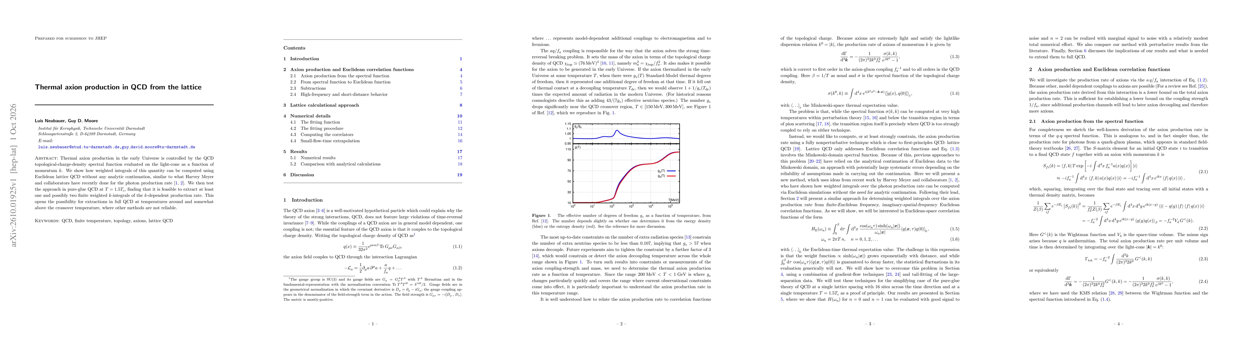 Thumbnail for Thermal axion production in QCD from the lattice