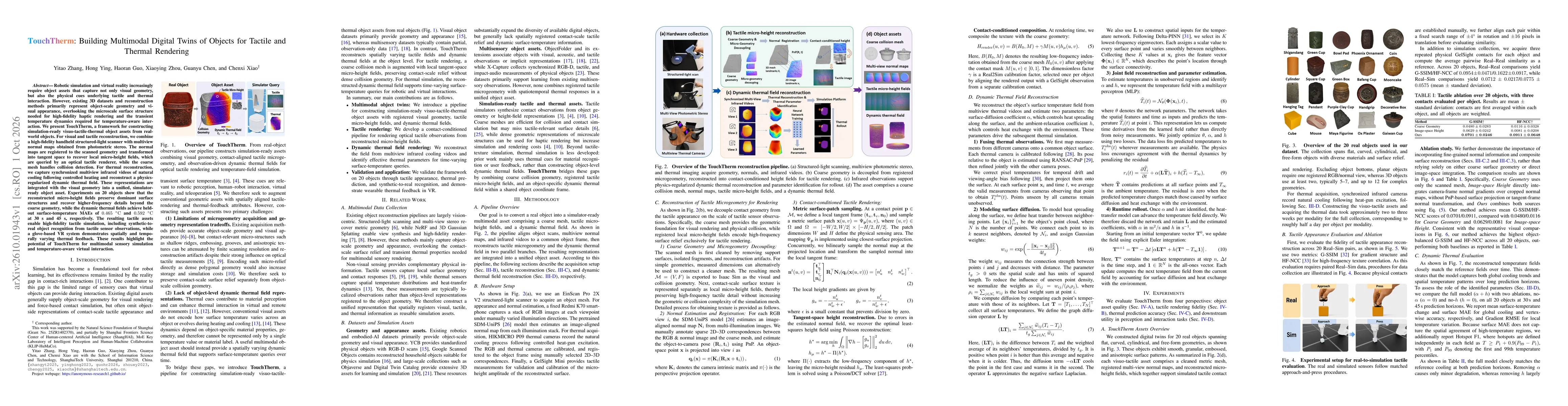 Thumbnail for TouchTherm: Building Multimodal Digital Twins of Objects for Tactile and Thermal Rendering