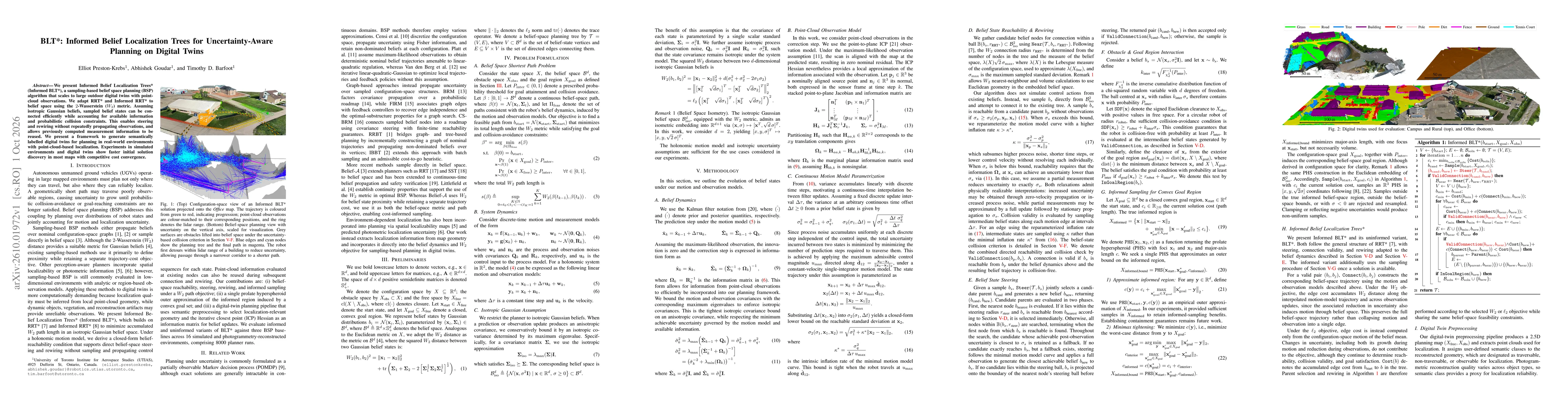 Thumbnail for BLT*: Informed Belief Localization Trees for Uncertainty-Aware Planning on Digital Twins