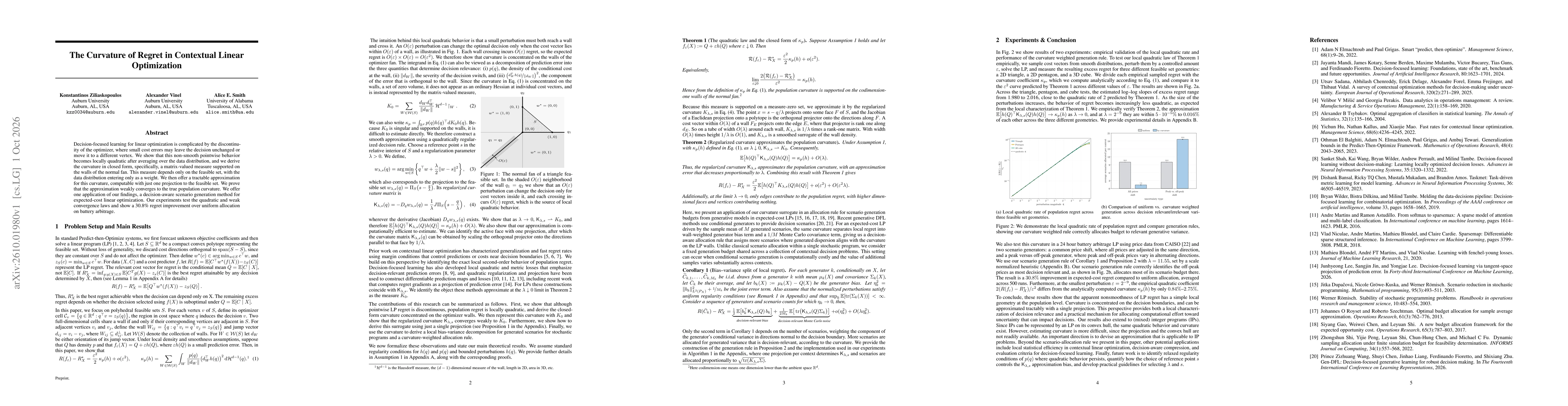 Thumbnail for The Curvature of Regret in Contextual Linear Optimization