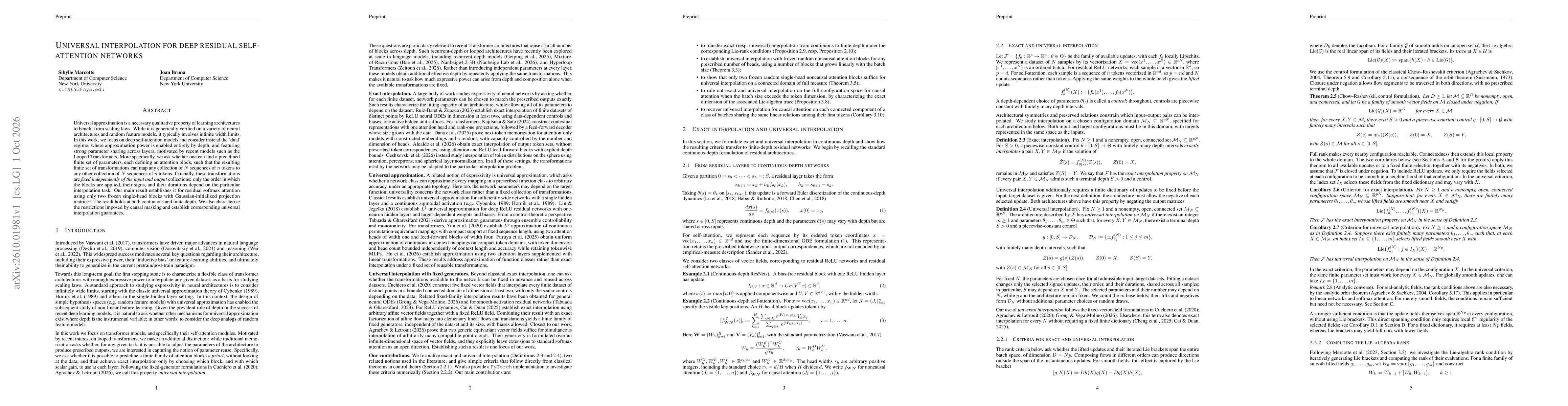 Thumbnail for Universal interpolation for deep residual self-attention networks