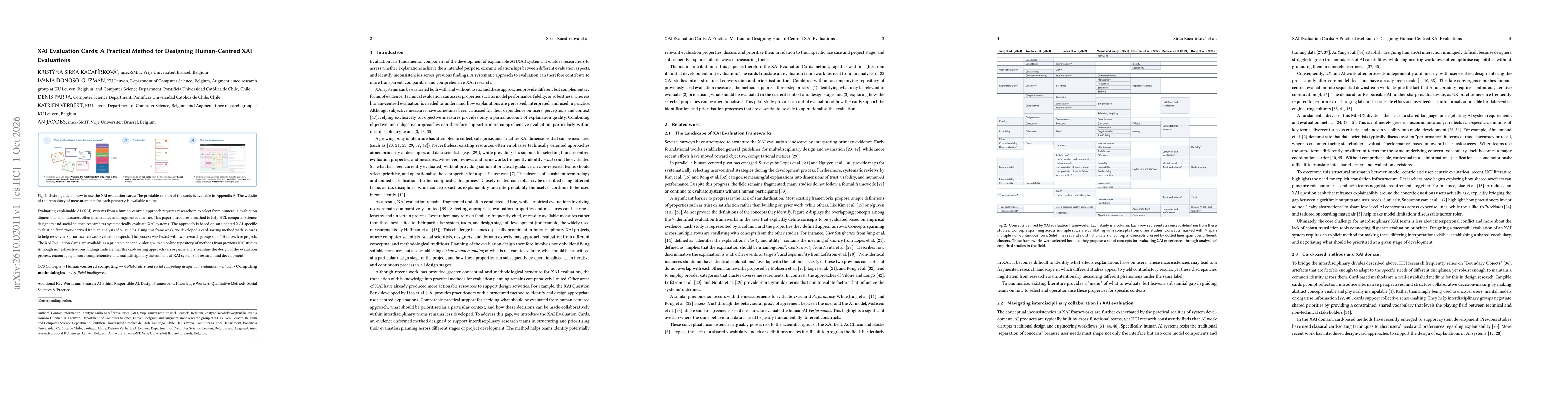 Thumbnail for XAI Evaluation Cards: A Practical Method for Designing Human-Centred XAI Evaluations