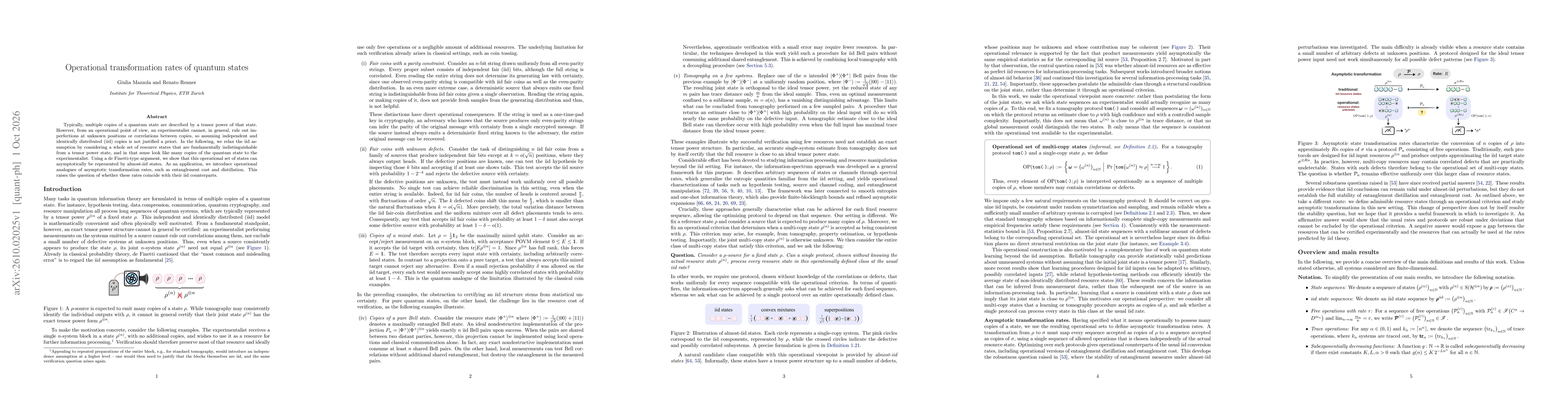 Thumbnail for Operational transformation rates of quantum states