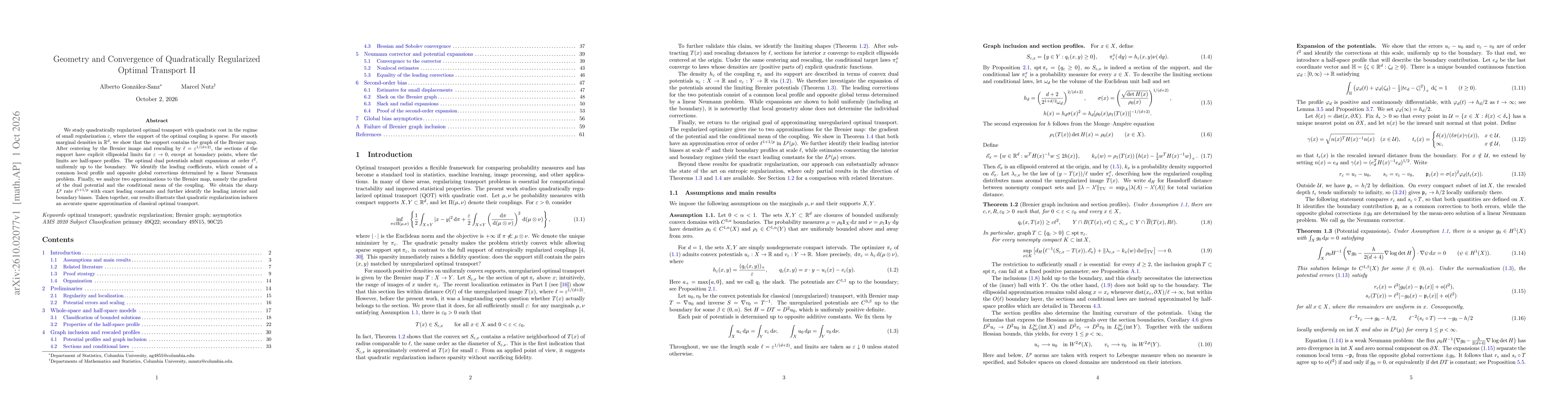 Thumbnail for Geometry and Convergence of Quadratically Regularized Optimal Transport II