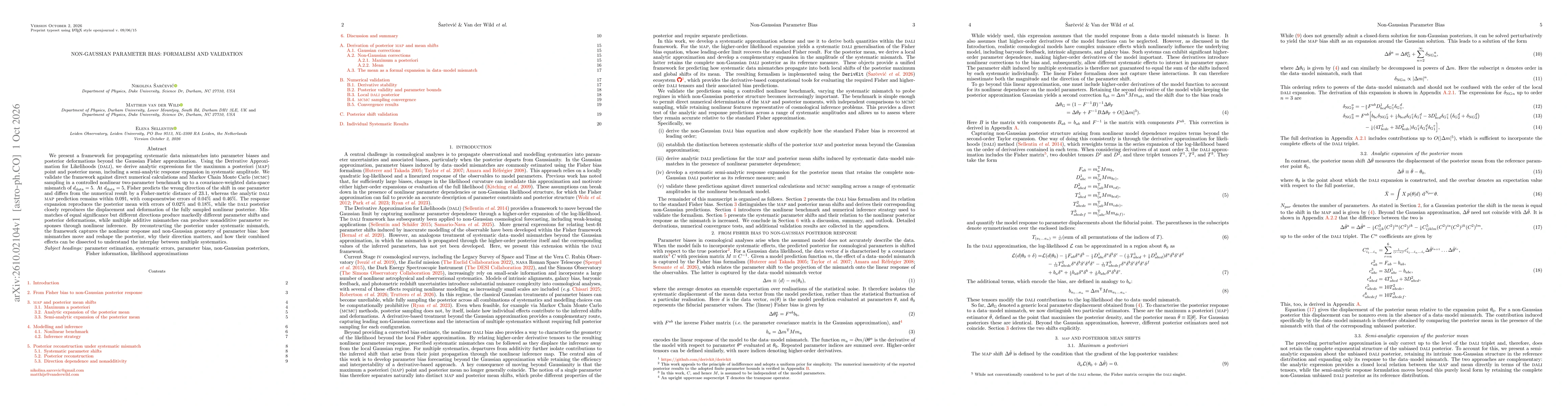 Thumbnail for Non-Gaussian Parameter Bias: Formalism and Validation