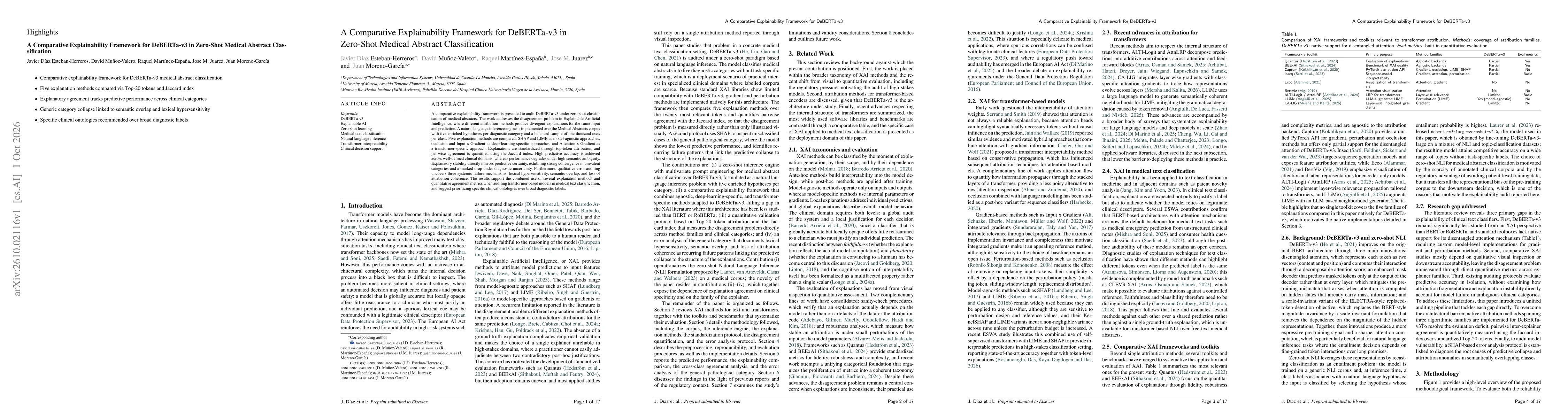 Thumbnail for A Comparative Explainability Framework for DeBERTa-v3 in Zero-Shot Medical Abstract Classification