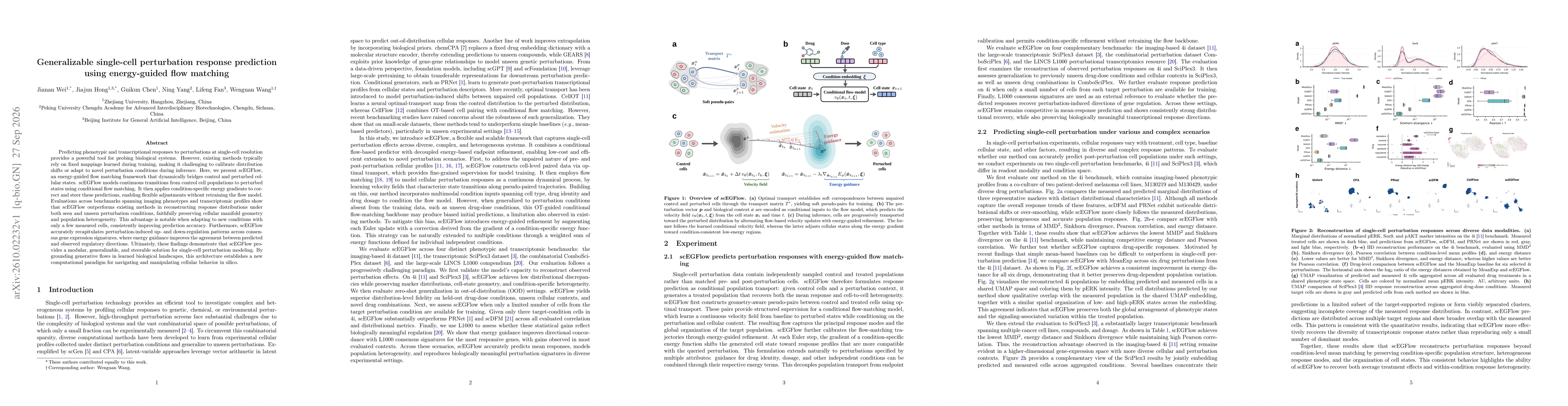 Thumbnail for Generalizable single-cell perturbation response prediction using energy-guided flow matching