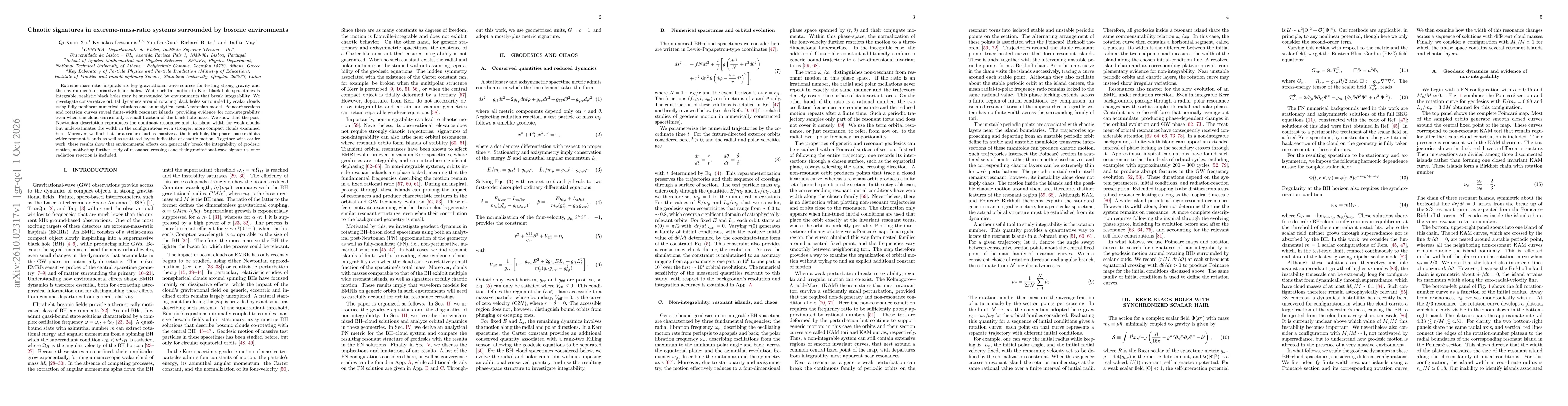 Thumbnail for Chaotic signatures in extreme-mass-ratio systems surrounded by bosonic environments