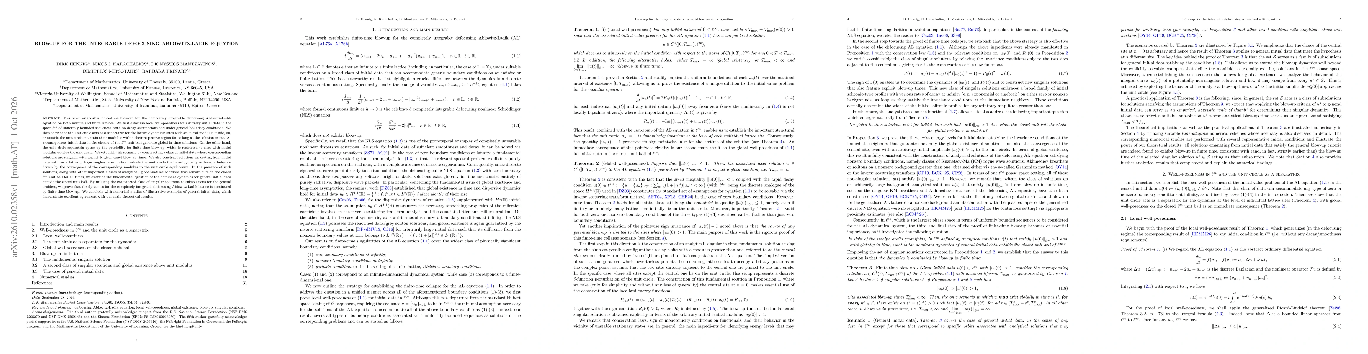 Thumbnail for Blow-up for the integrable defocusing Ablowitz-Ladik equation