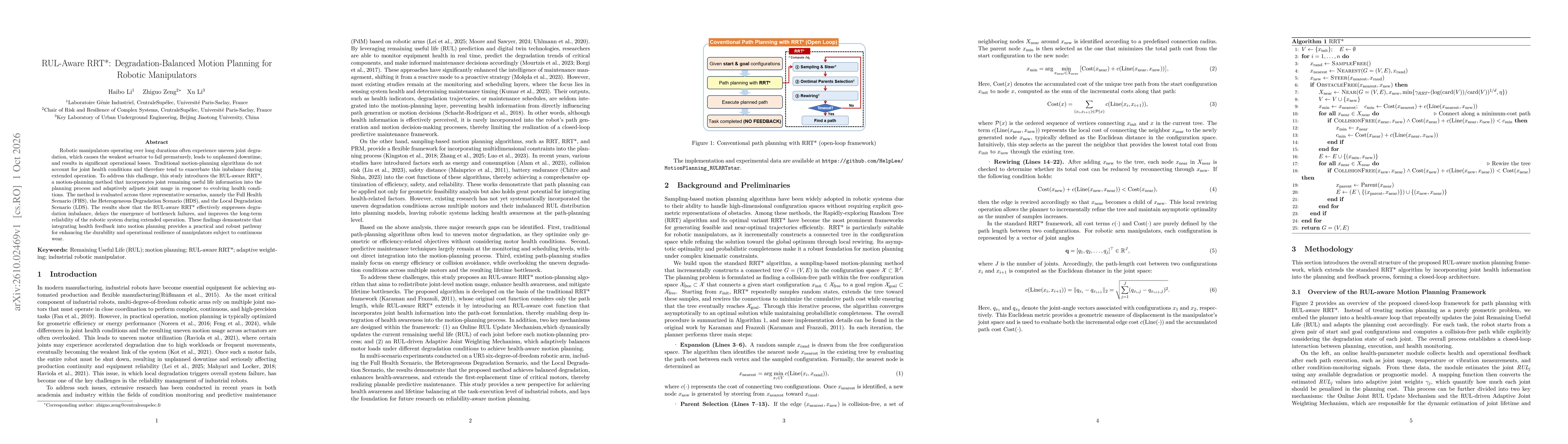 Thumbnail for RUL-Aware RRT*: Degradation-Balanced Motion Planning for Robotic Manipulators