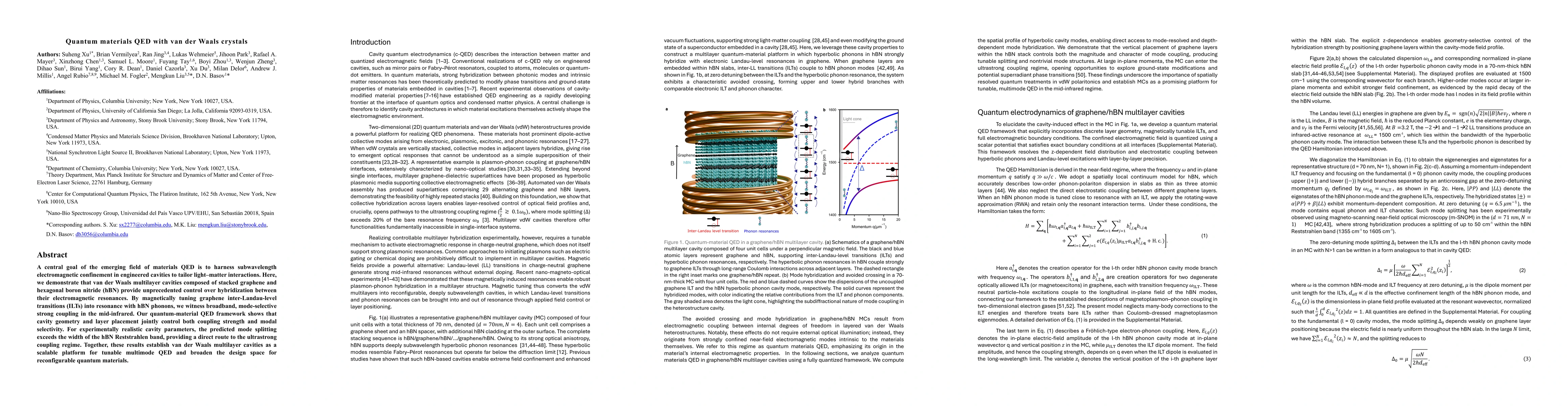Thumbnail for Quantum materials QED with van der Waals crystals
