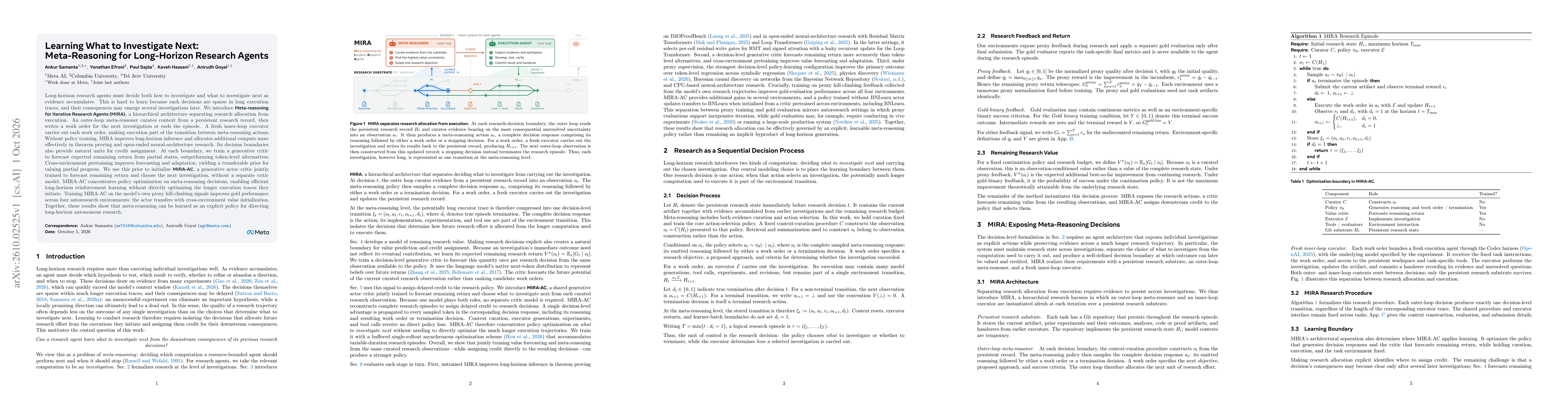 Thumbnail for Learning What to Investigate Next: Meta-Reasoning for Long-Horizon Research Agents