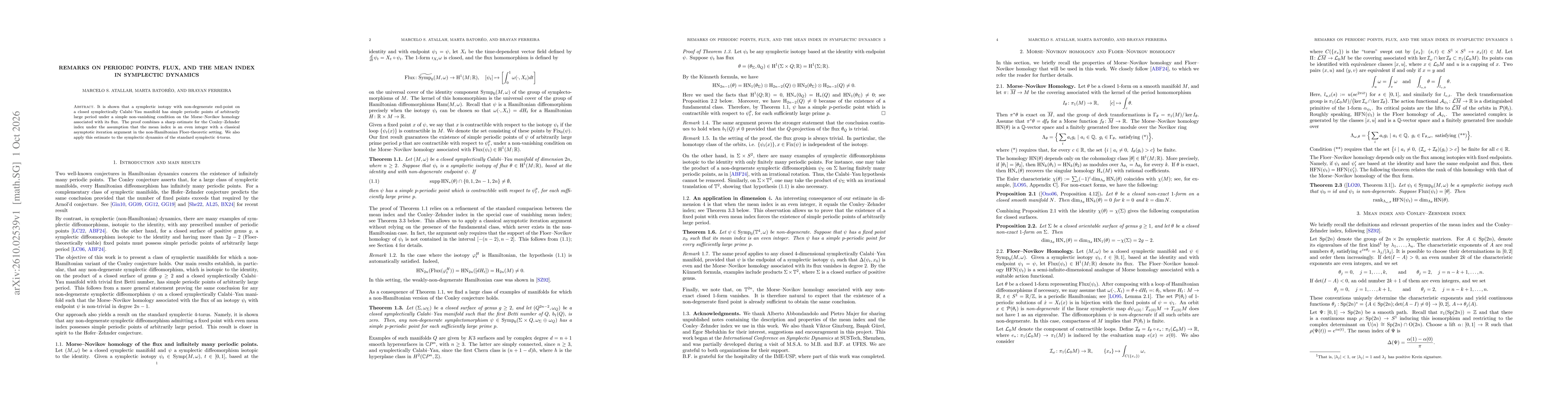 Thumbnail for Remarks on periodic points, flux, and the mean index in symplectic dynamics
