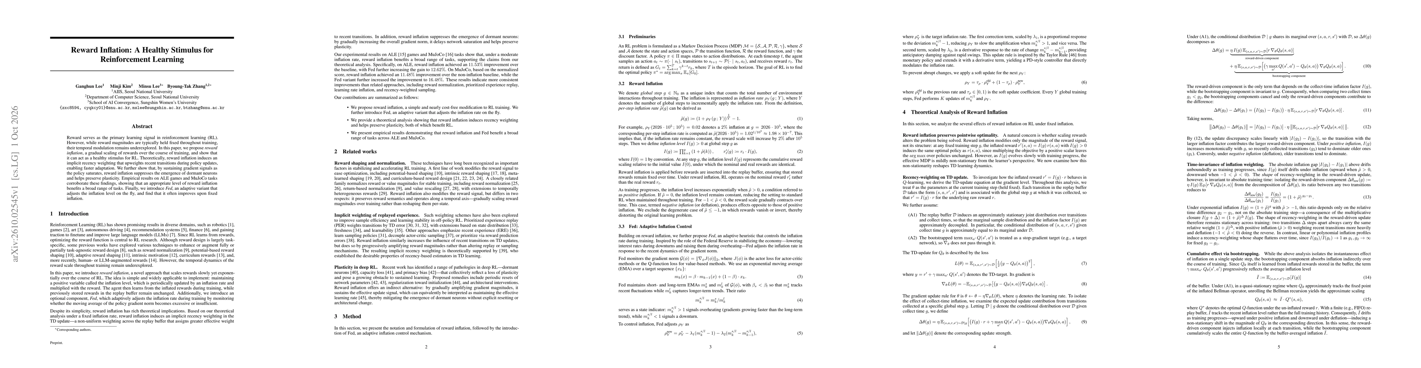 Thumbnail for Reward Inflation: A Healthy Stimulus for Reinforcement Learning
