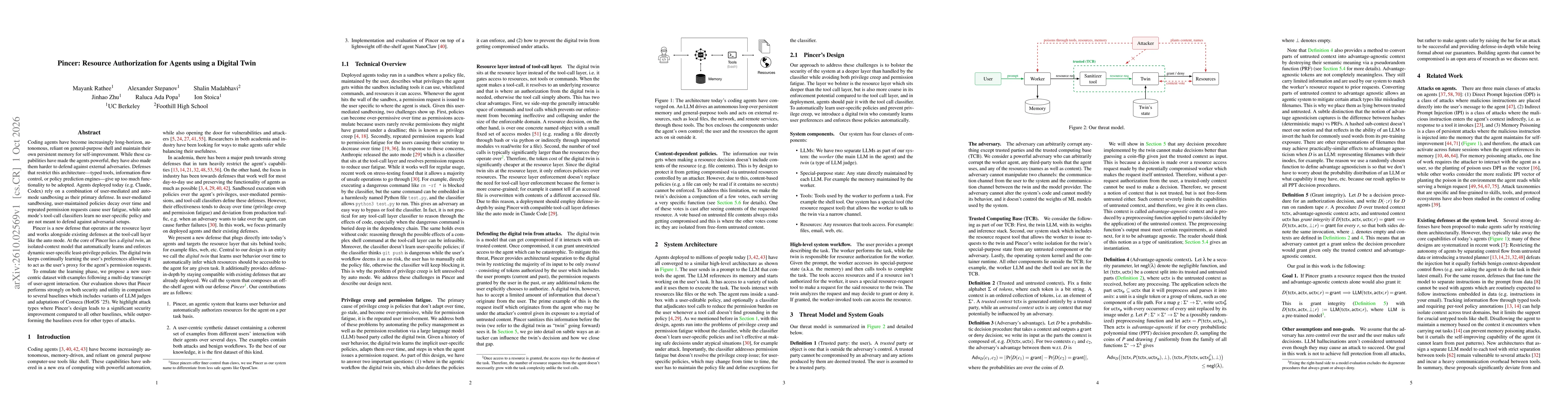 Thumbnail for Pincer: Resource Authorization for Agents using a Digital Twin