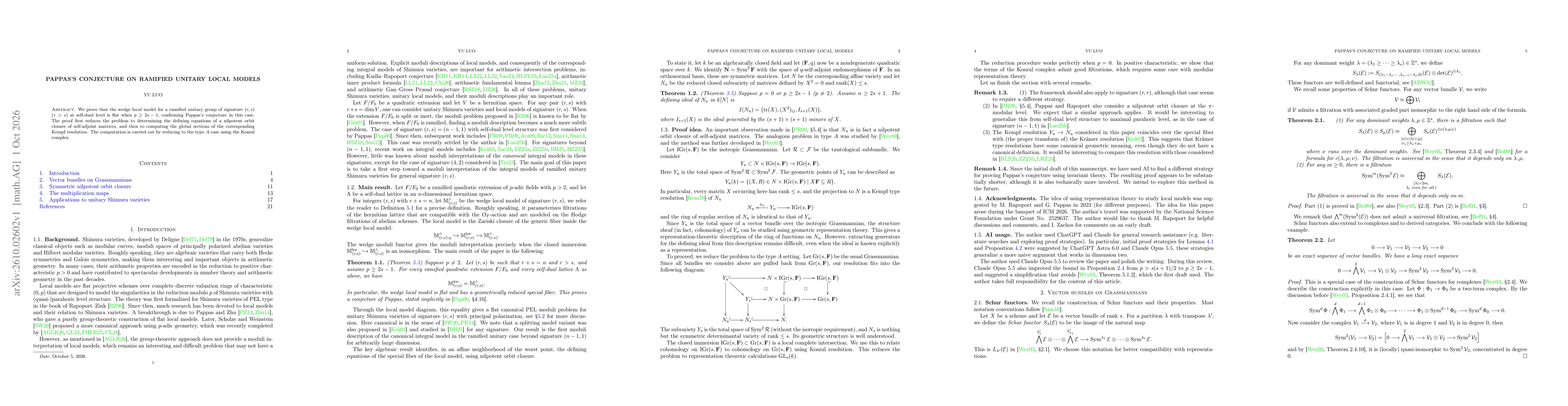 Thumbnail for Pappas's conjecture on ramified unitary local models