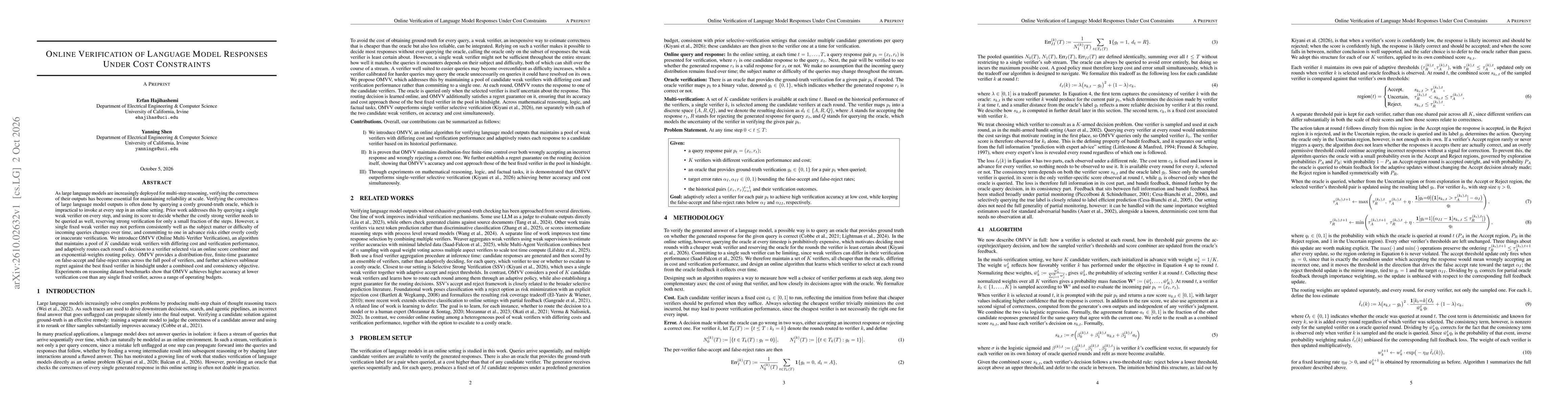 Thumbnail for Online Verification of Language Model Responses Under Cost Constraints