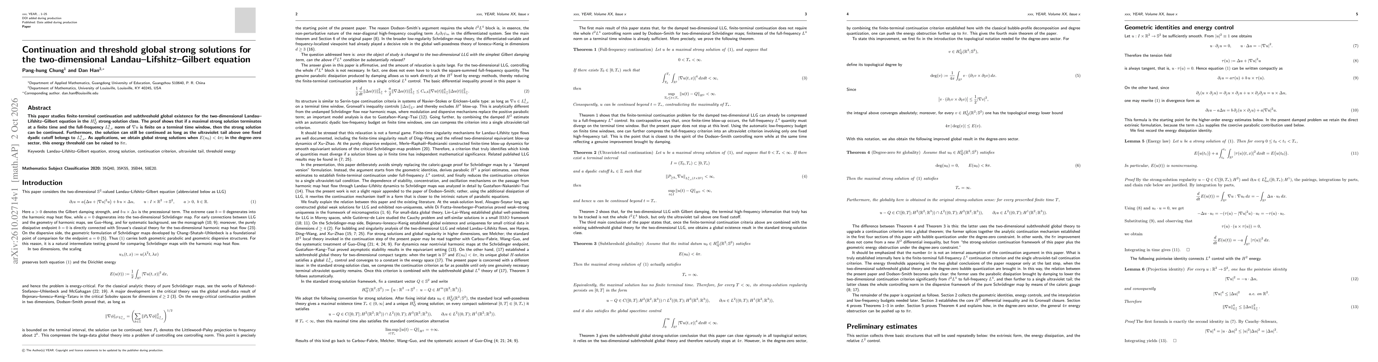 Thumbnail for Continuation and threshold global strong solutions for the two-dimensional Landau--Lifshitz--Gilbert equation