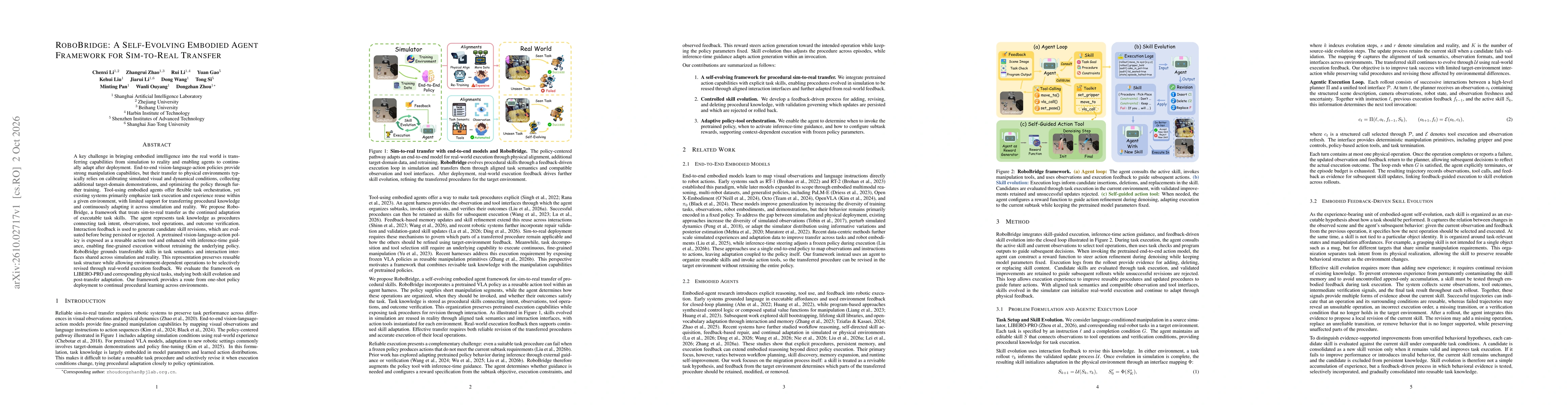 Thumbnail for RoboBridge: A Self-Evolving Embodied Agent Framework for Sim-to-Real Transfer