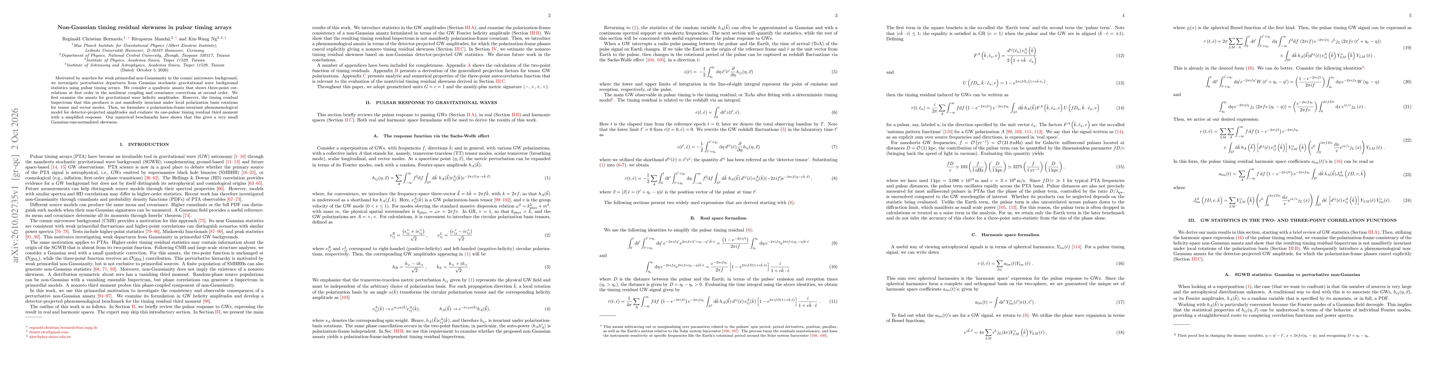 Thumbnail for Non-Gaussian timing residual skewness in pulsar timing arrays