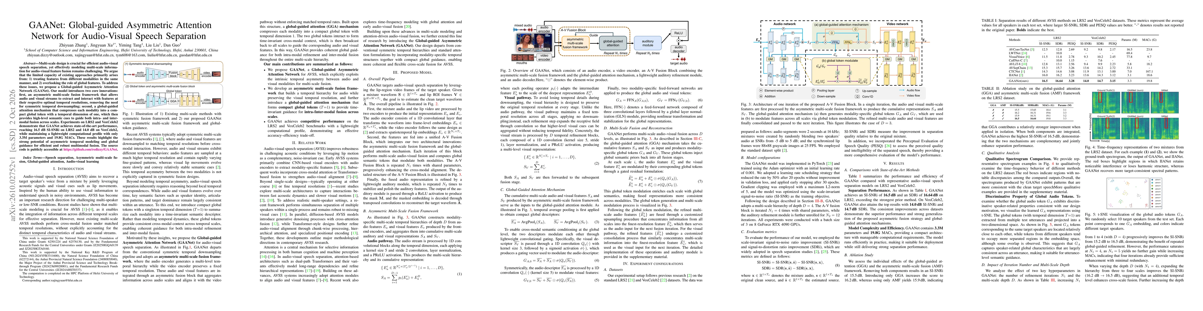 Thumbnail for GAANet: Global-guided Asymmetric Attention Network for Audio-Visual Speech Separation