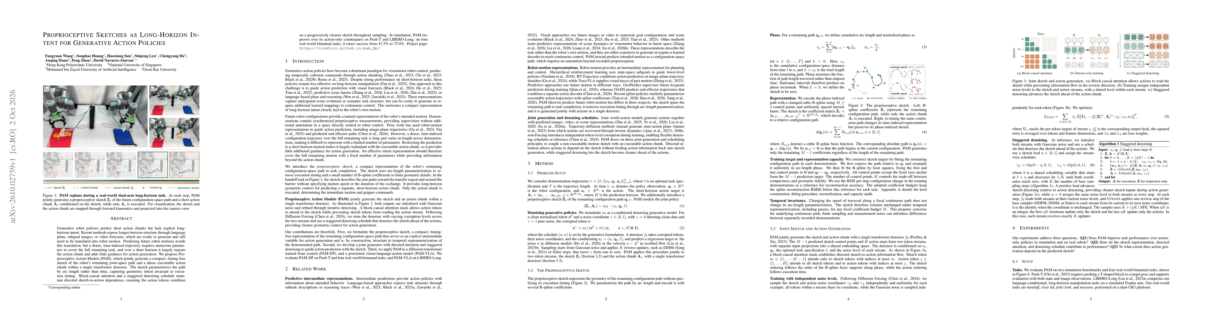 Thumbnail for Proprioceptive Sketches as Long-Horizon Intent for Generative Action Policies
