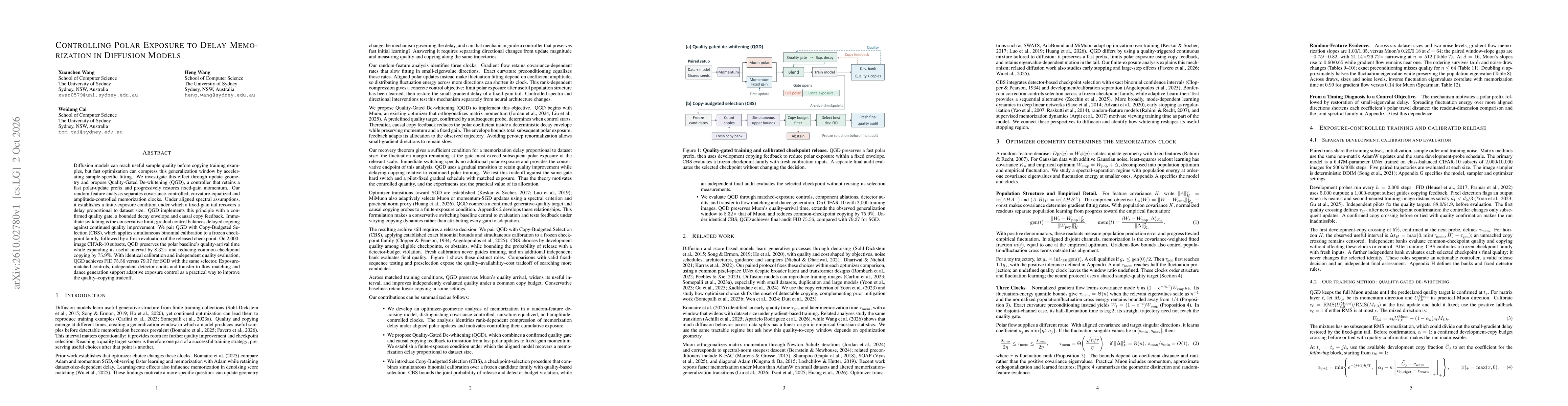 Thumbnail for Controlling Polar Exposure to Delay Memorization in Diffusion Models