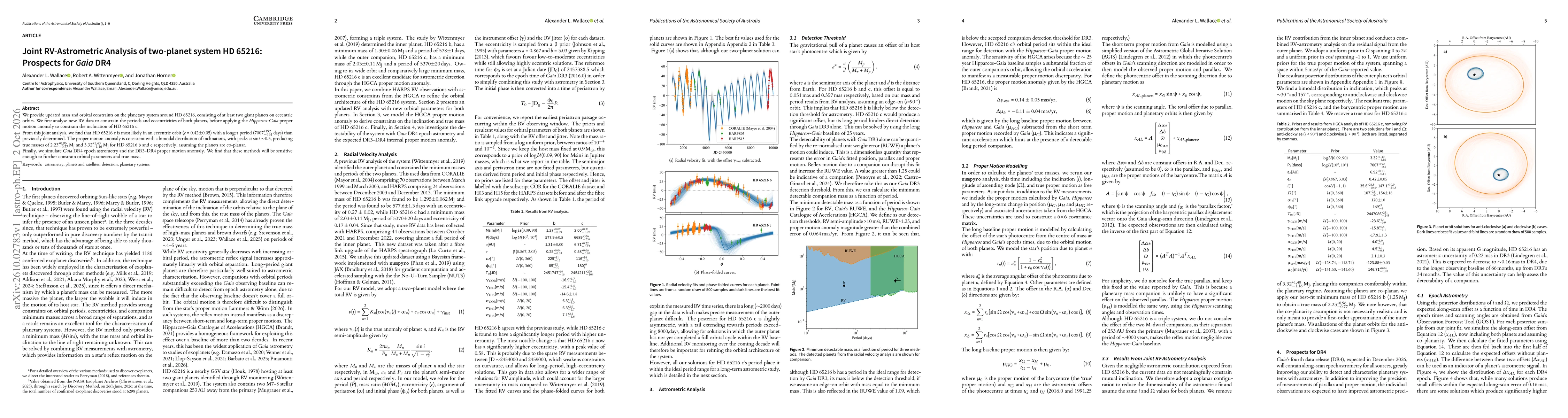 Thumbnail for Joint RV-Astrometric Analysis of two-planet system HD 65216: Prospects for Gaia DR4