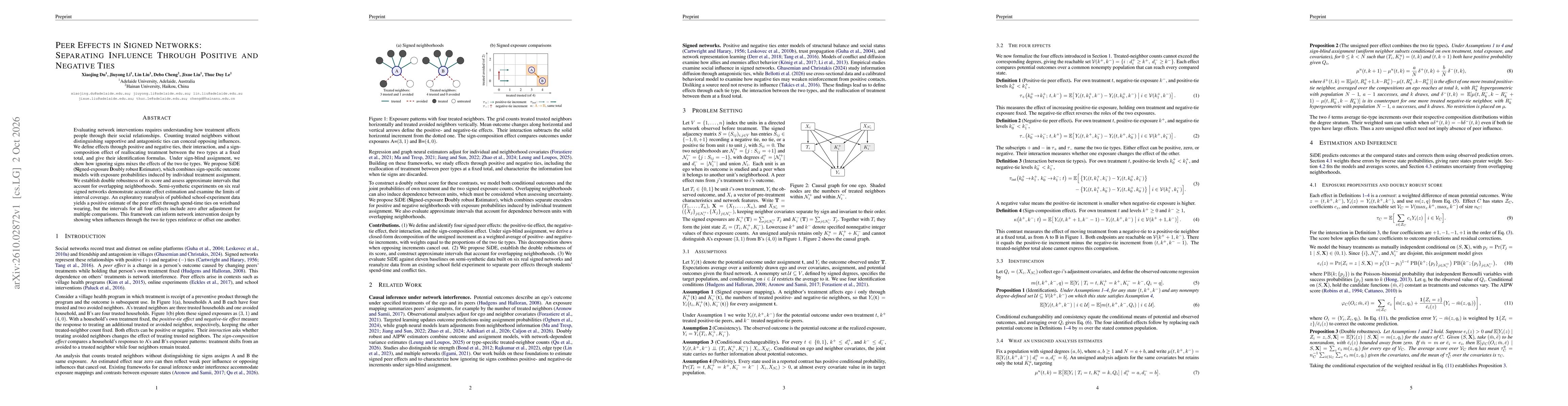 Thumbnail for Peer Effects in Signed Networks: Separating Influence Through Positive and Negative Ties
