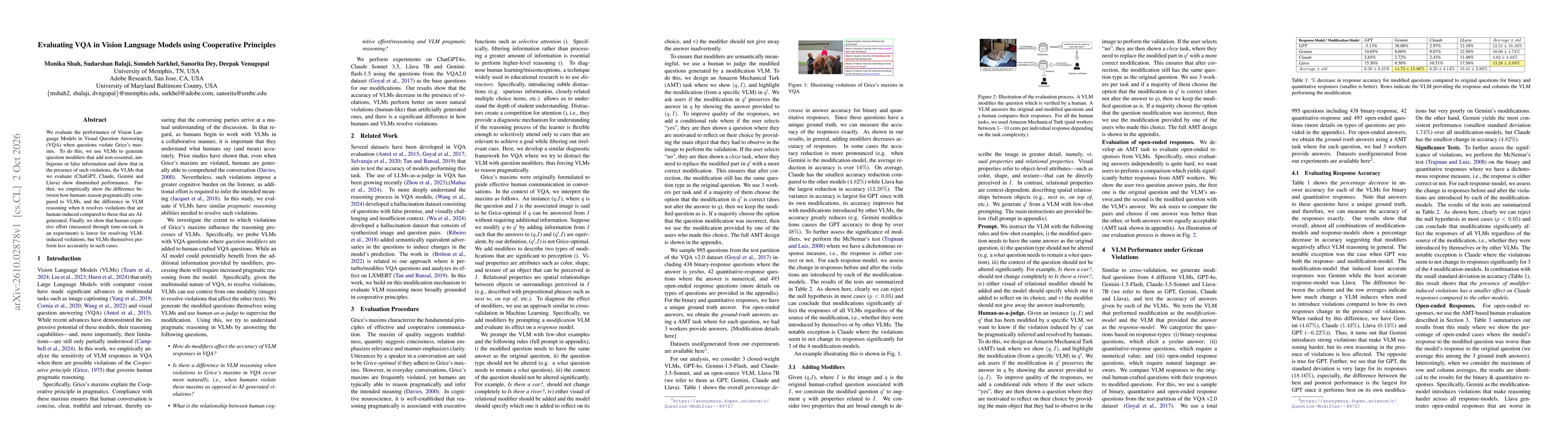 Thumbnail for Evaluating VQA in Vision Language Models using Cooperative Principles