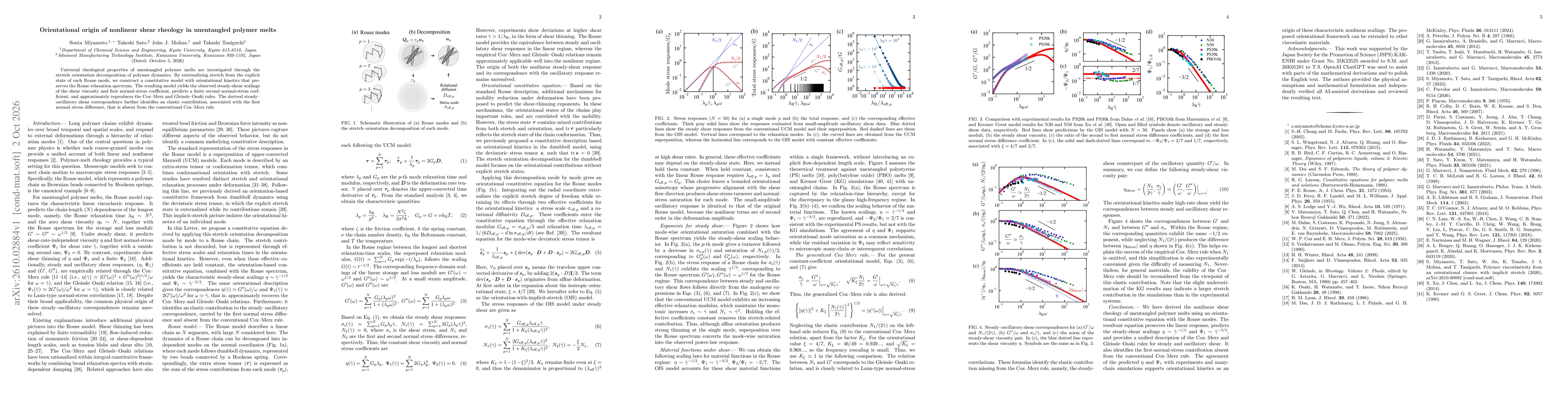 Thumbnail for Orientational origin of nonlinear shear rheology in unentangled polymer melts
