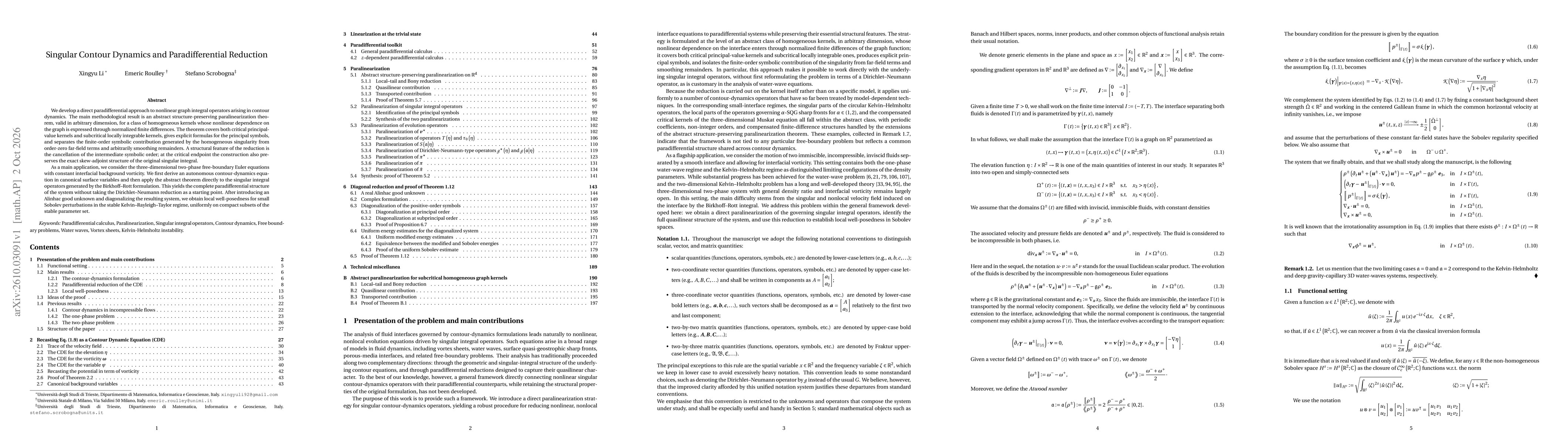 Thumbnail for Singular Contour Dynamics and Paradifferential Reduction