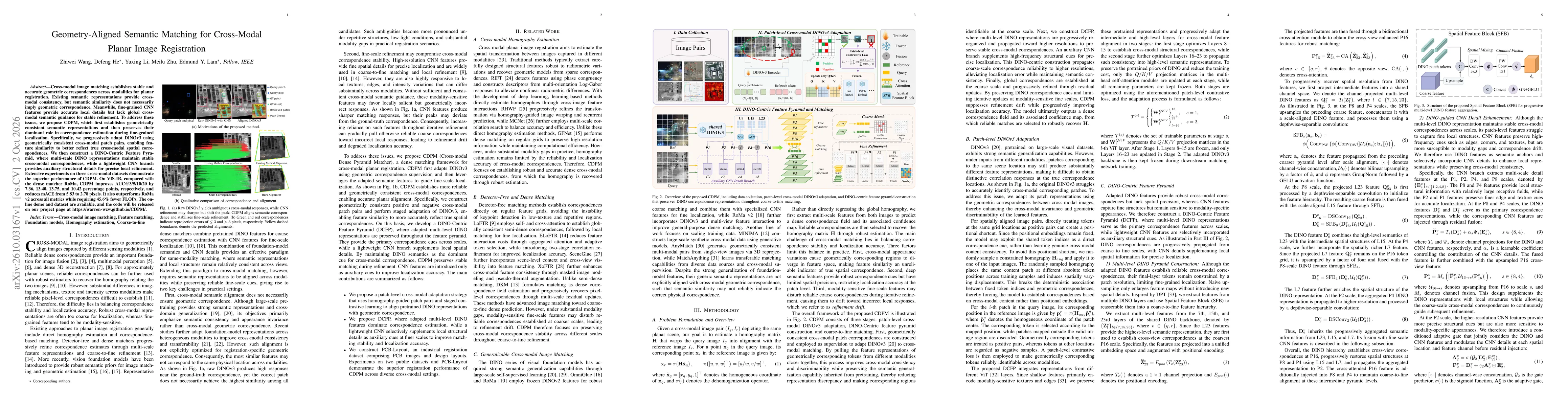 Thumbnail for Geometry-Aligned Semantic Matching for Cross-Modal Planar Image Registration