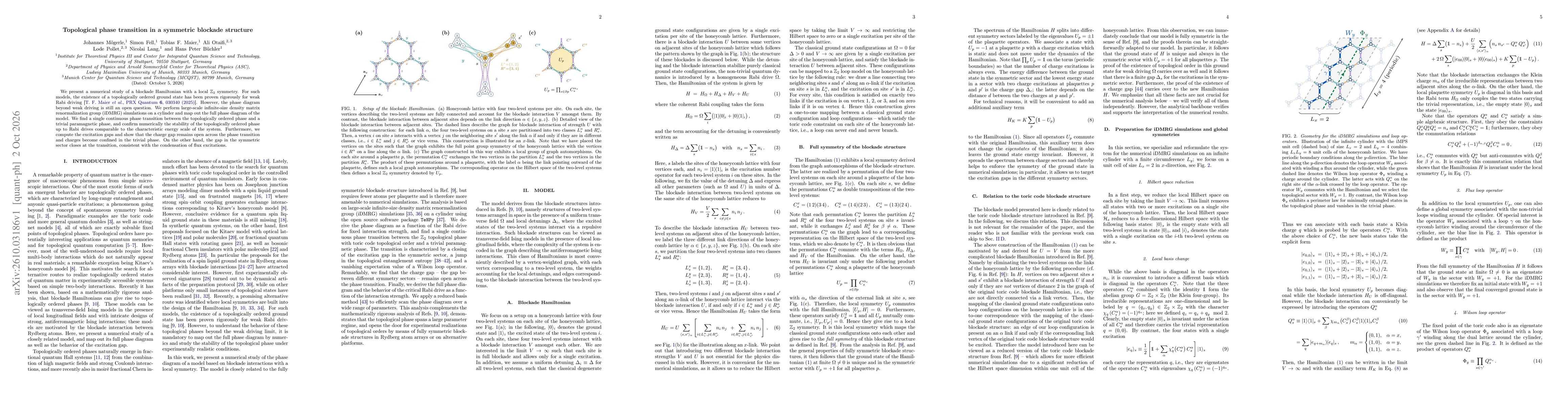 Thumbnail for Topological phase transition in a symmetric blockade structure