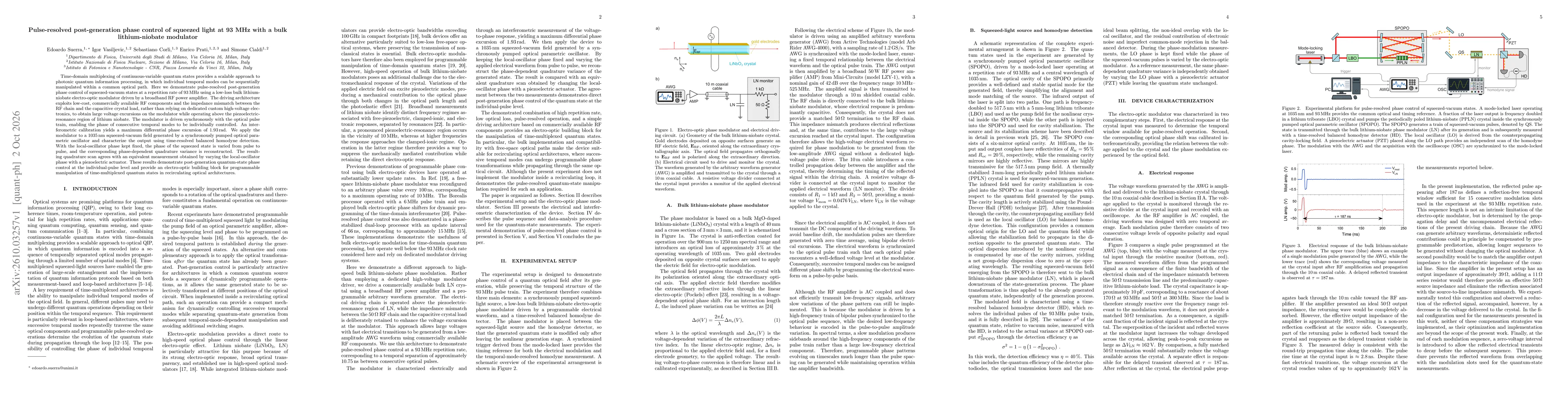 Thumbnail for Pulse-resolved post-generation phase control of squeezed light at 93 MHz with a bulk lithium-niobate modulator