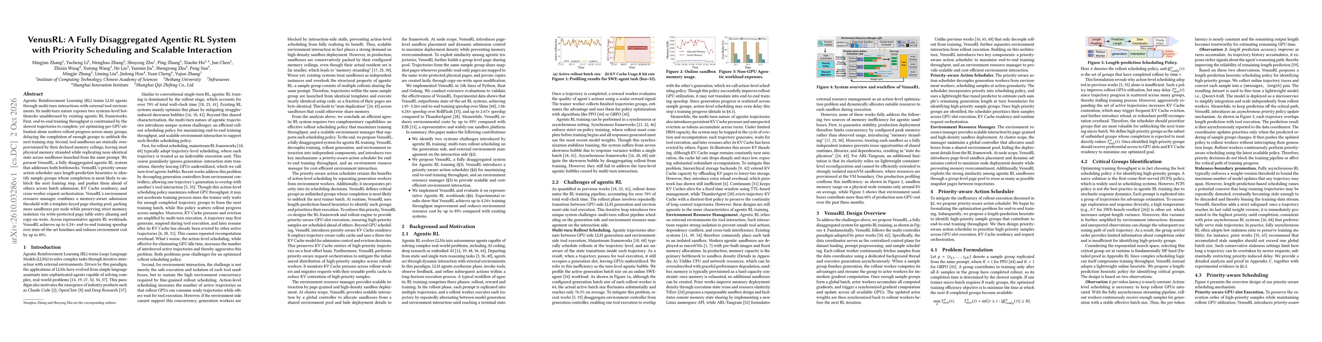 Thumbnail for VenusRL: A Fully Disaggregated Agentic RL System with Priority Scheduling and Scalable Interaction